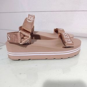 Gorgeous nude and rose gold sandals